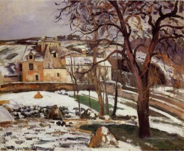  neige Art - l’effet de la neige à l’hermitage pontoise 1875 Camille Pissarro